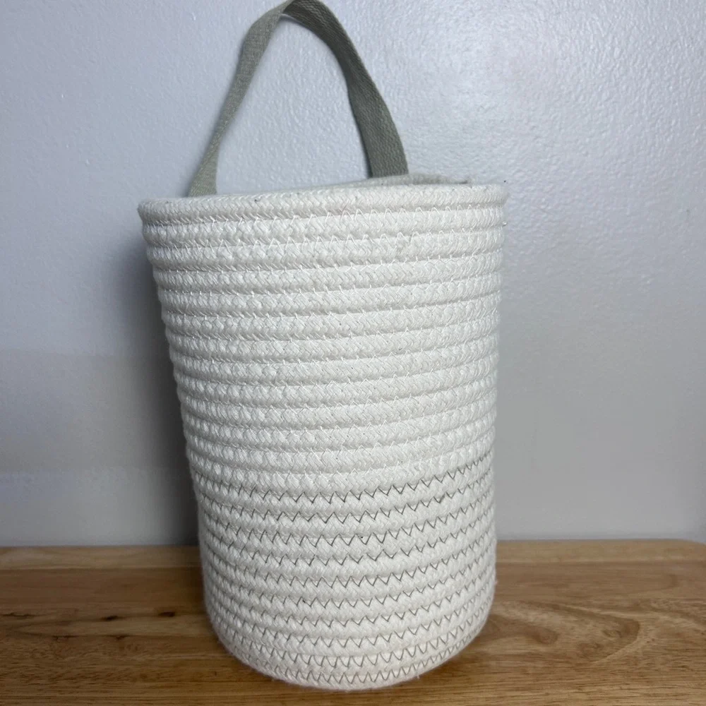Elegant Cream Woven Basket